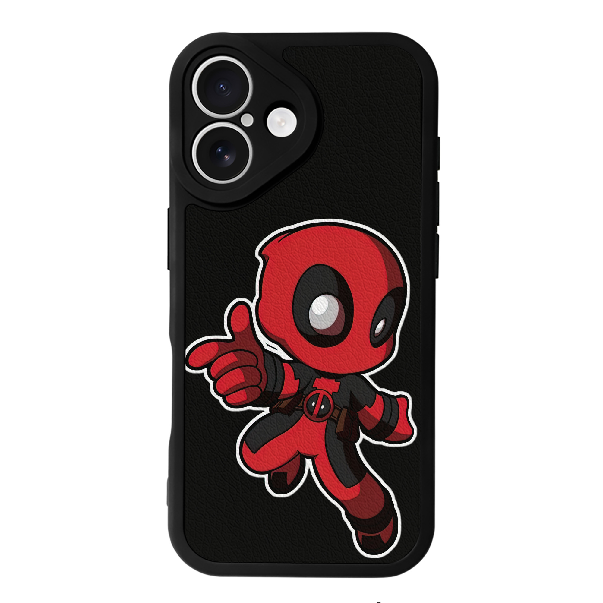 （画像用） Deadpool デッドプール 【iPhone 16シリーズ対応】シリコンスマホケース（レザー調） 材質：シリコン